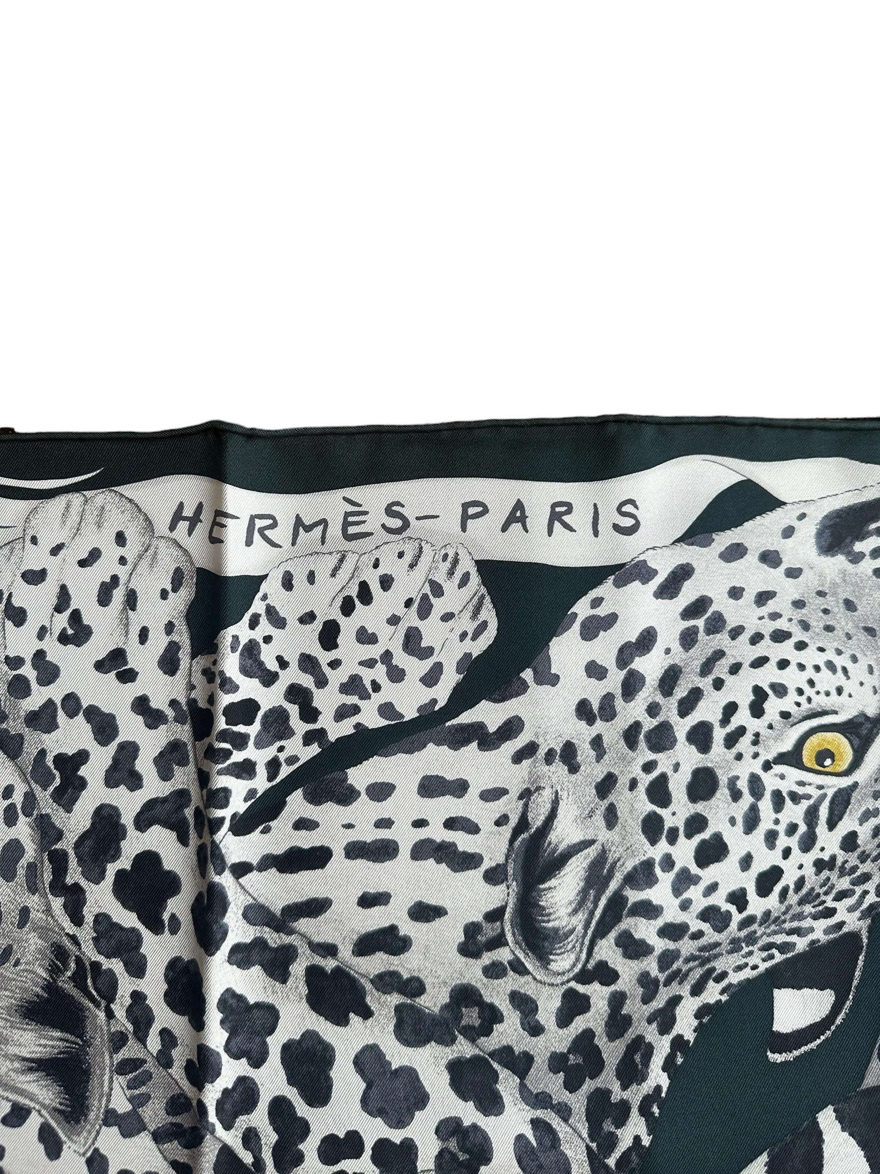 Hermes NEW Lazy Leopardesses 90cm Silk Scarf