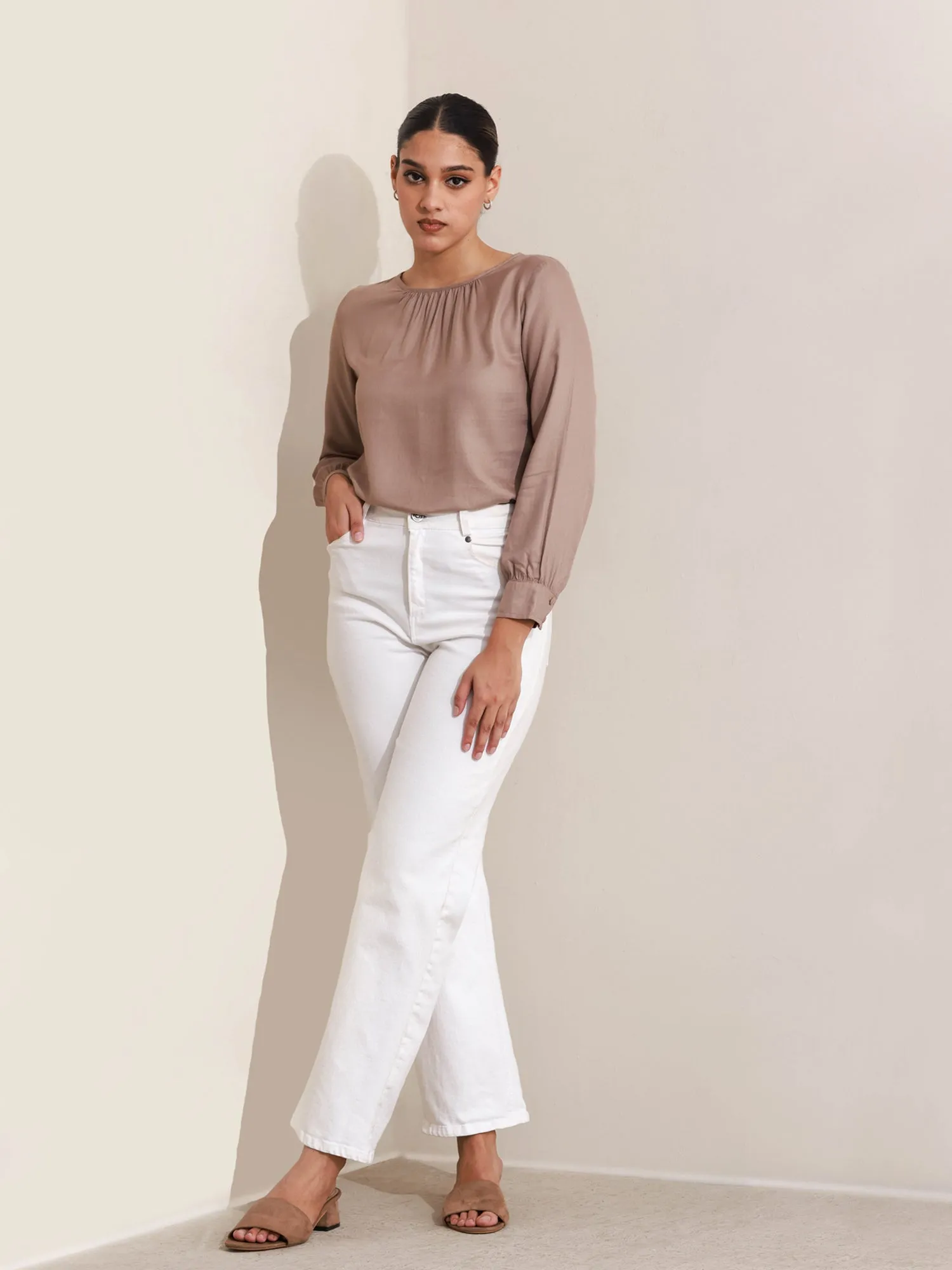 High Neck Long Sleeve Top