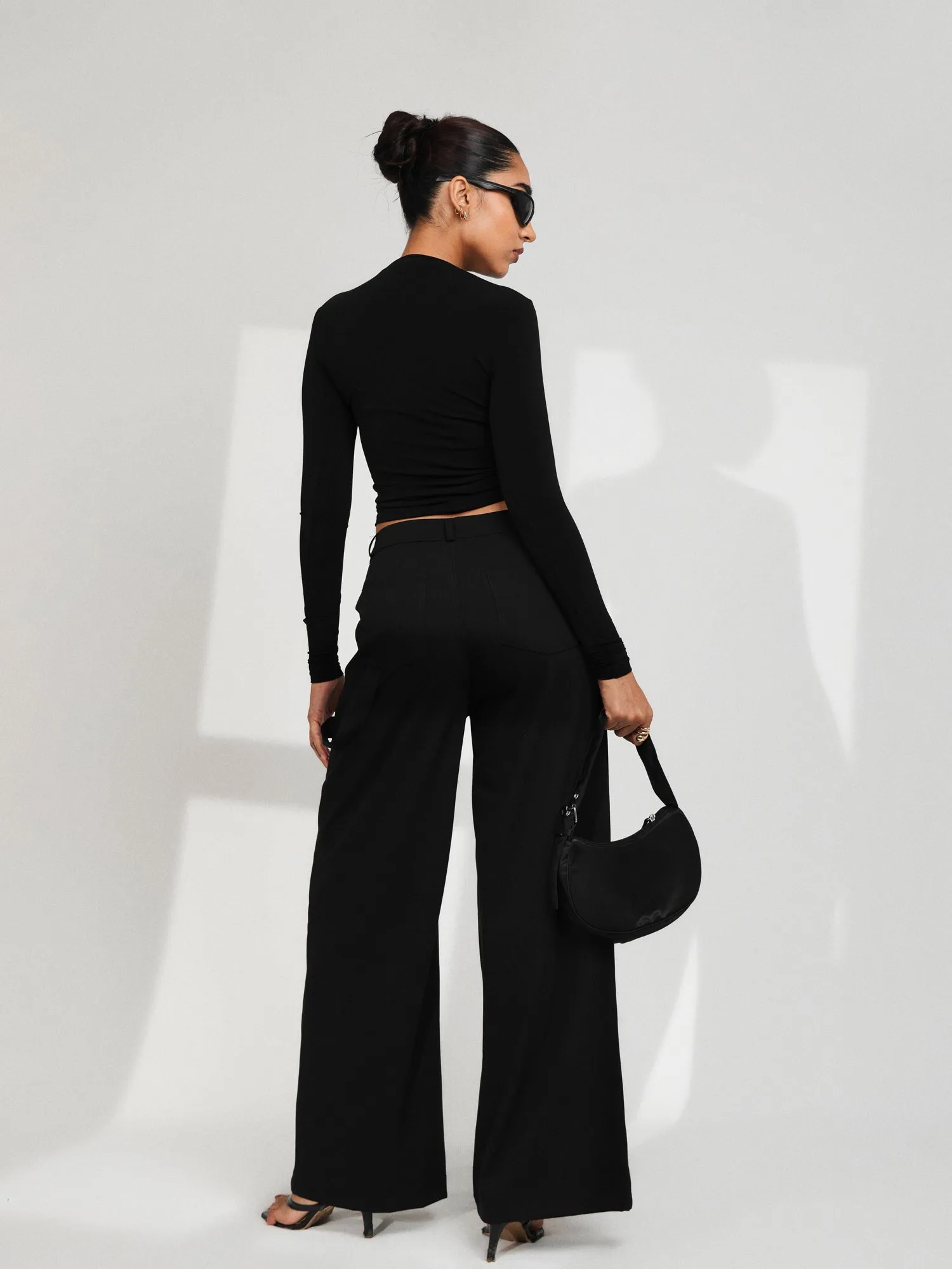 High Neck Long Sleeved Fitted Top