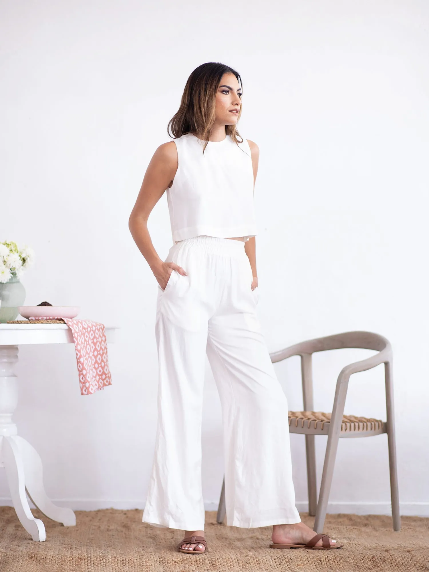 High Neck Sleeveless Top
