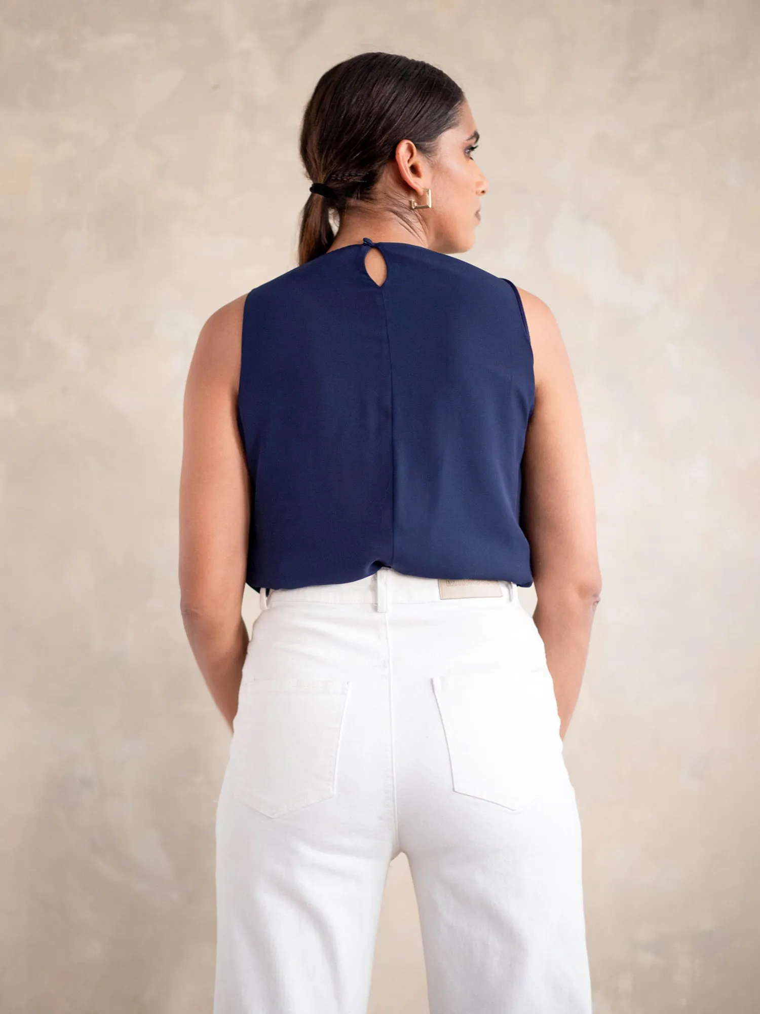 High Neck Sleeveless Top