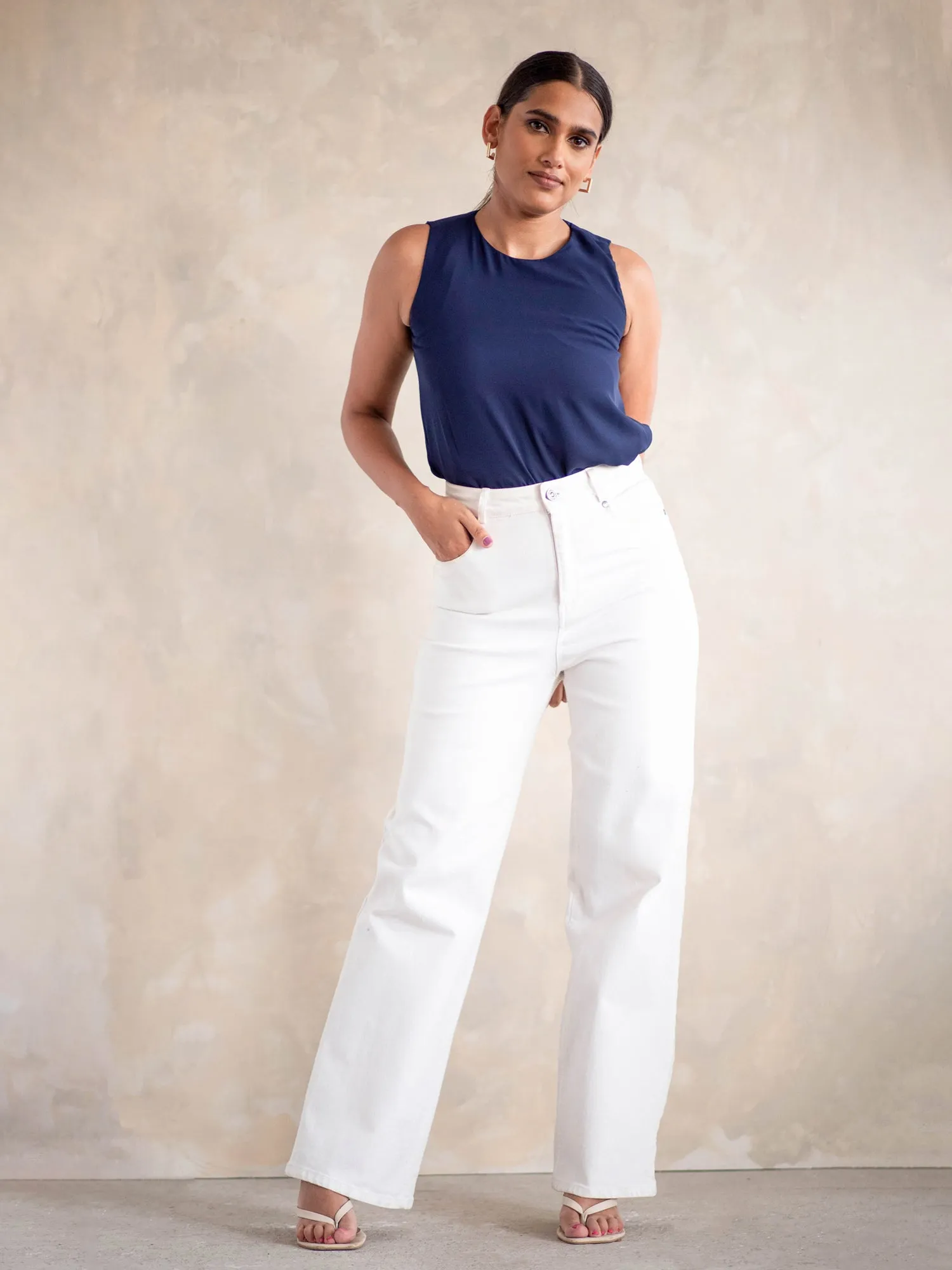 High Neck Sleeveless Top