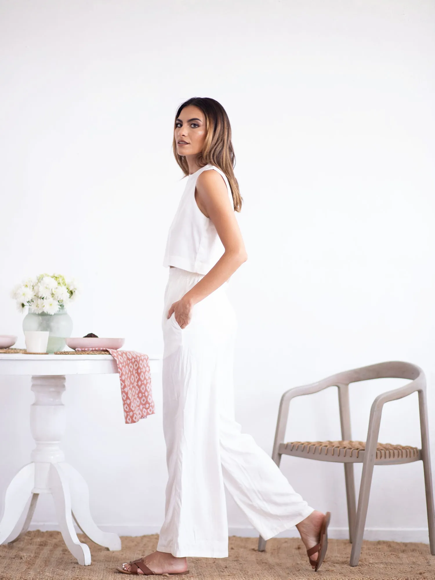 High Neck Sleeveless Top