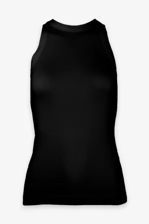 High Neck Tank Top in Black