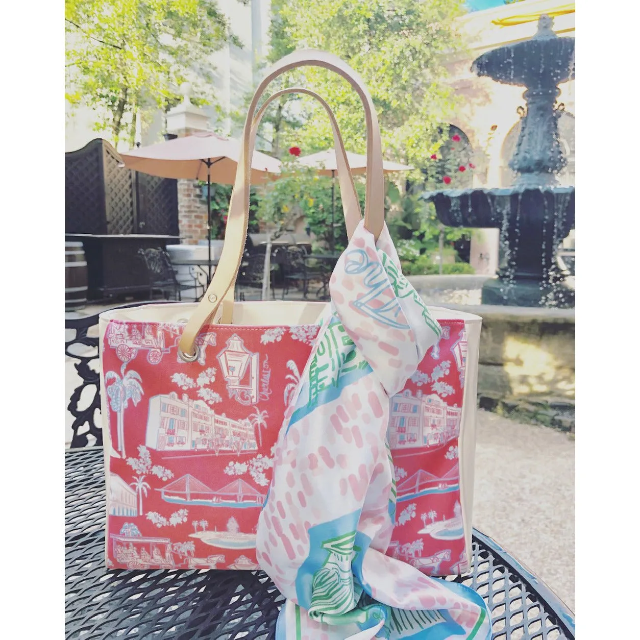 Holy City Scarf- Ivory or Pink