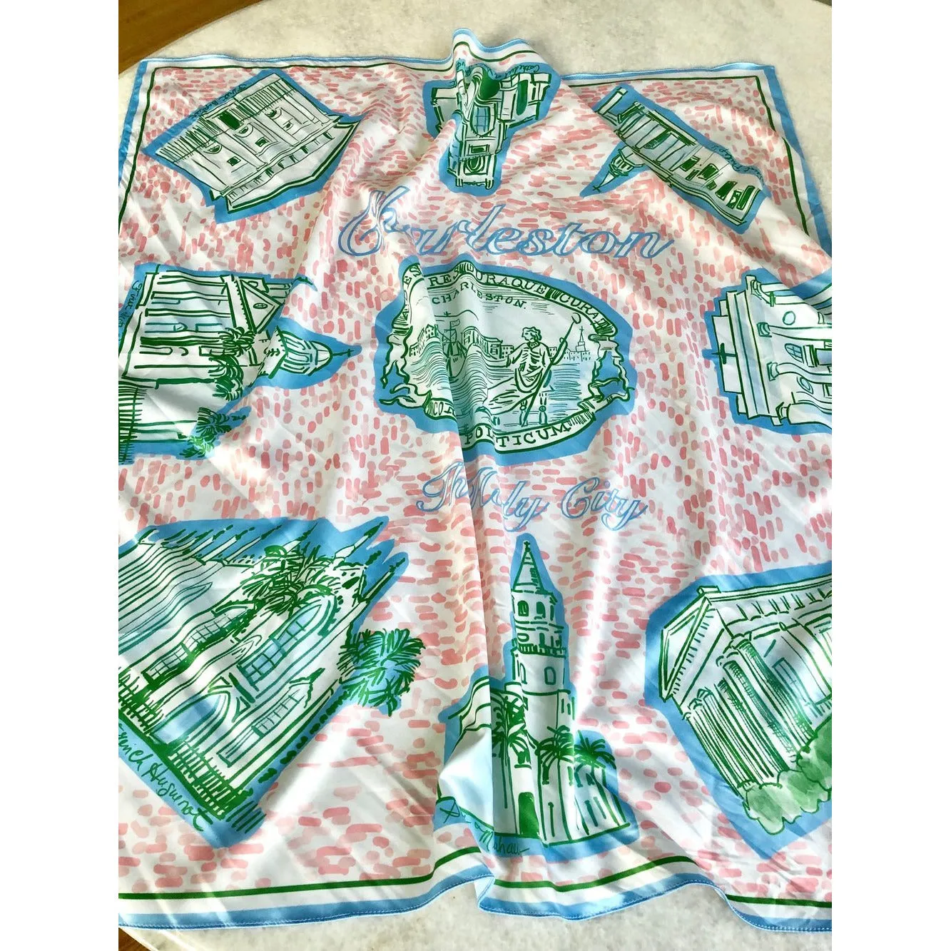 Holy City Scarf- Ivory or Pink