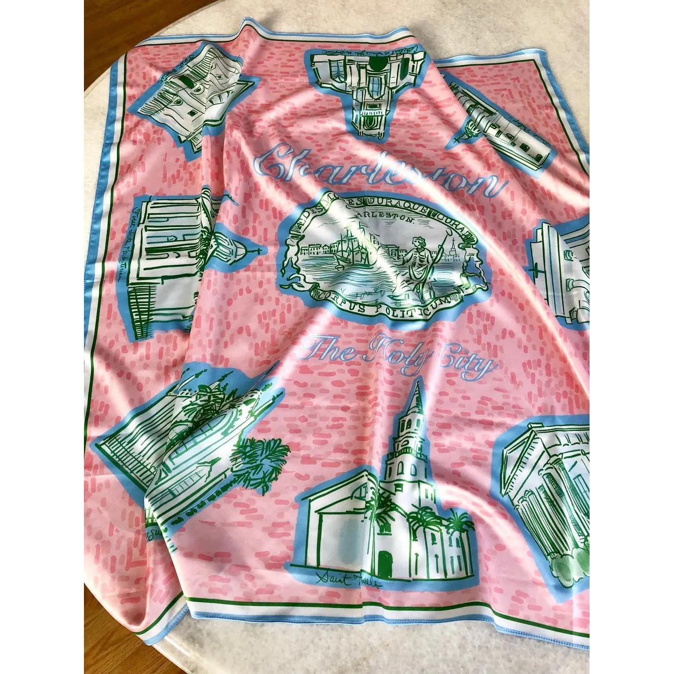Holy City Scarf- Ivory or Pink