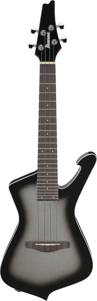 Ibanez  UICT100 A Iceman Style Ukulele Metalic Gray Sunburst