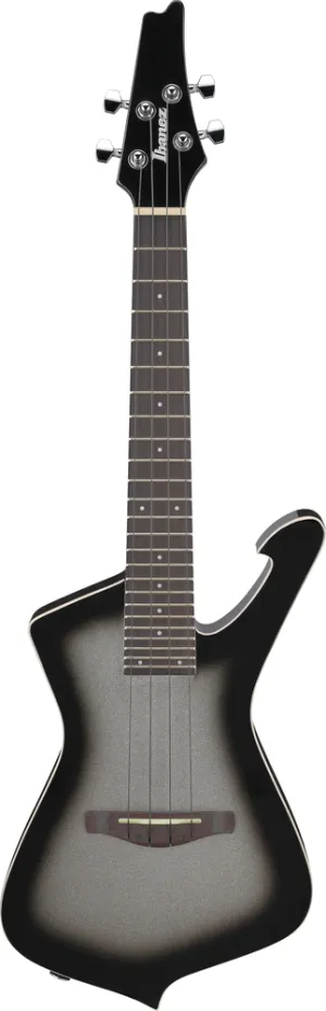 Ibanez  UICT100 A Iceman Style Ukulele Metalic Gray Sunburst