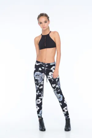 Indah BODY Danish Solid High Neck Top w/ Macrame | Tech Black