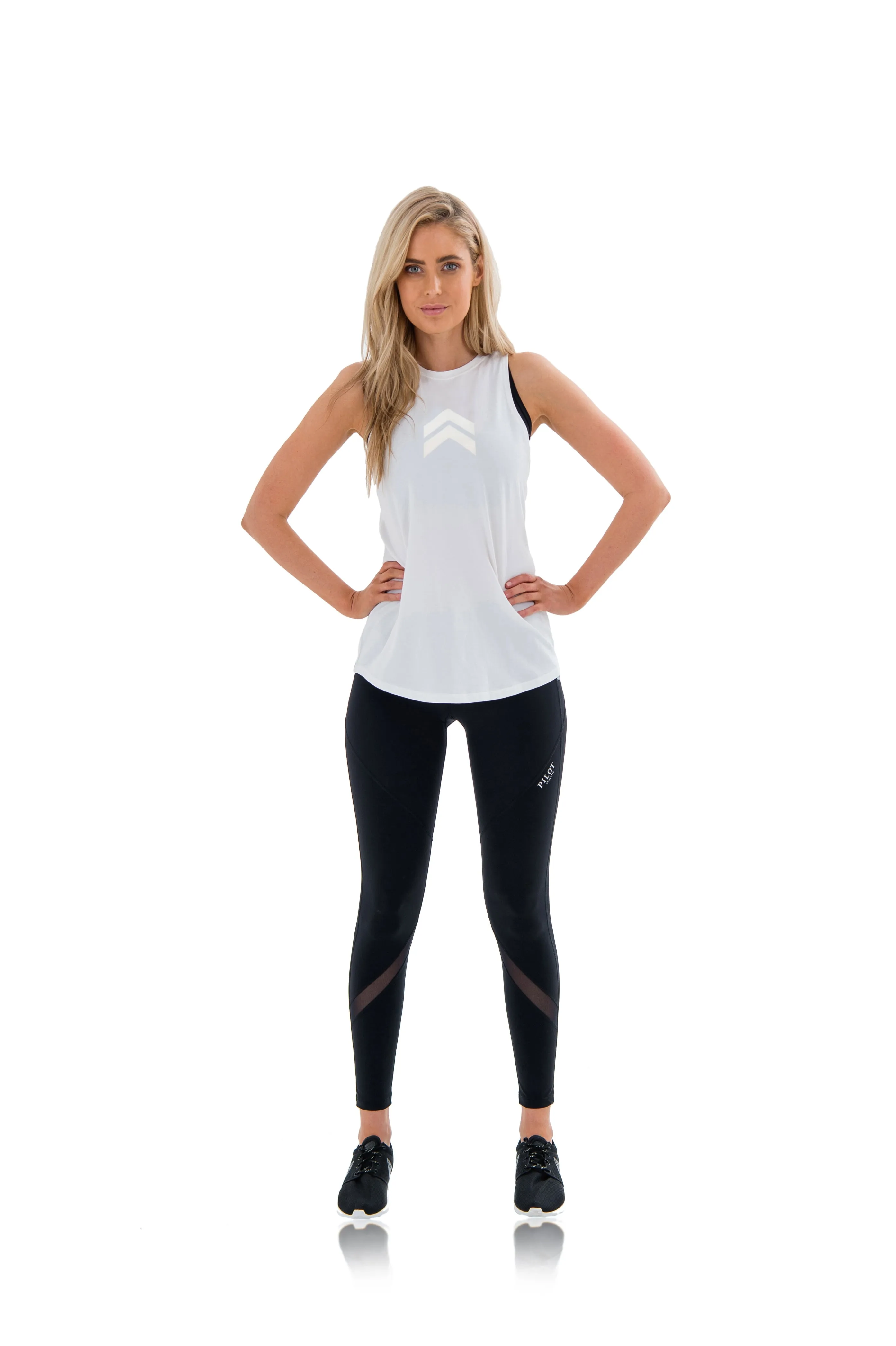 JACQUELINE HIGH NECK SINGLET - WHITE (White Print)