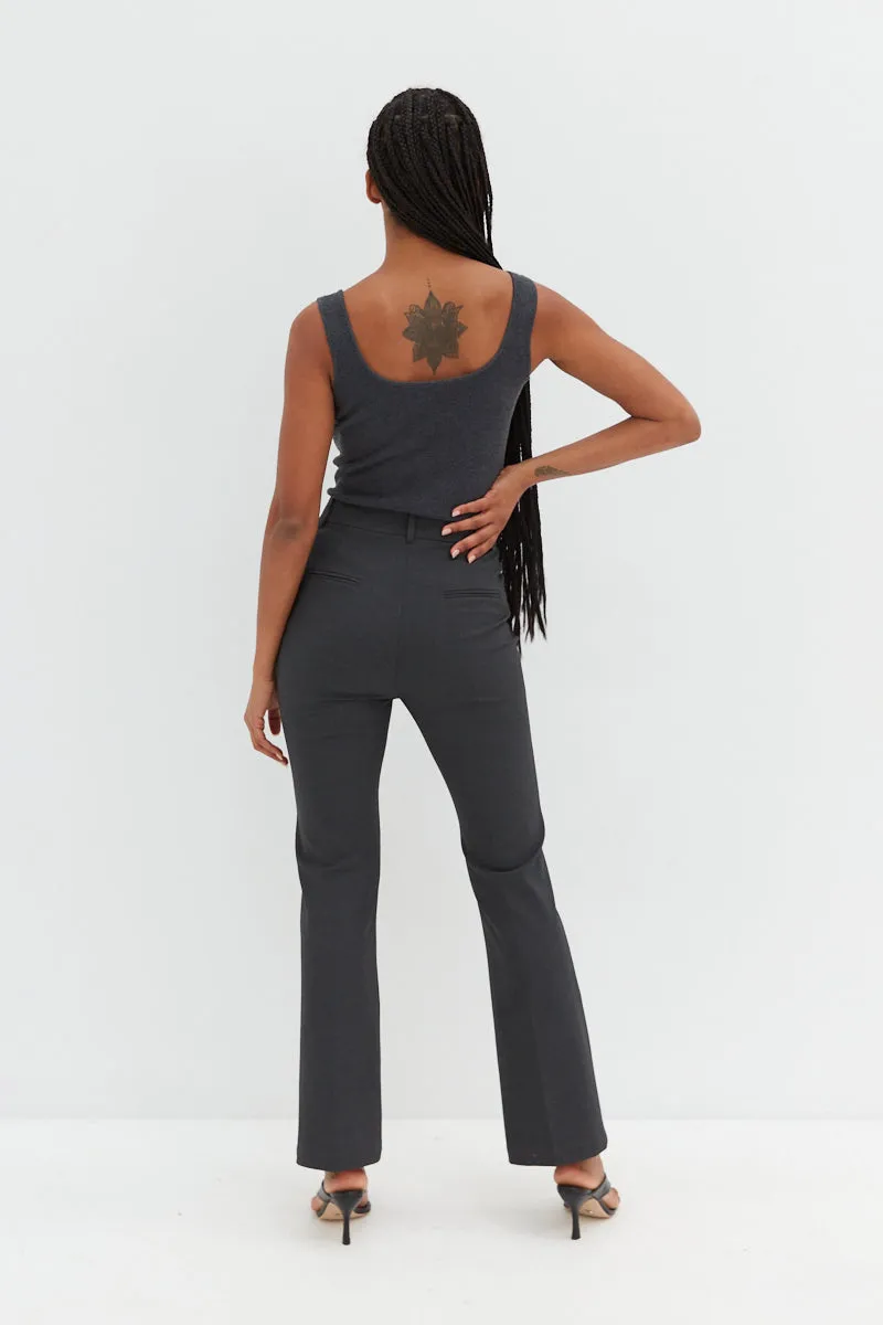 Jessie Knit Top - Dark Grey