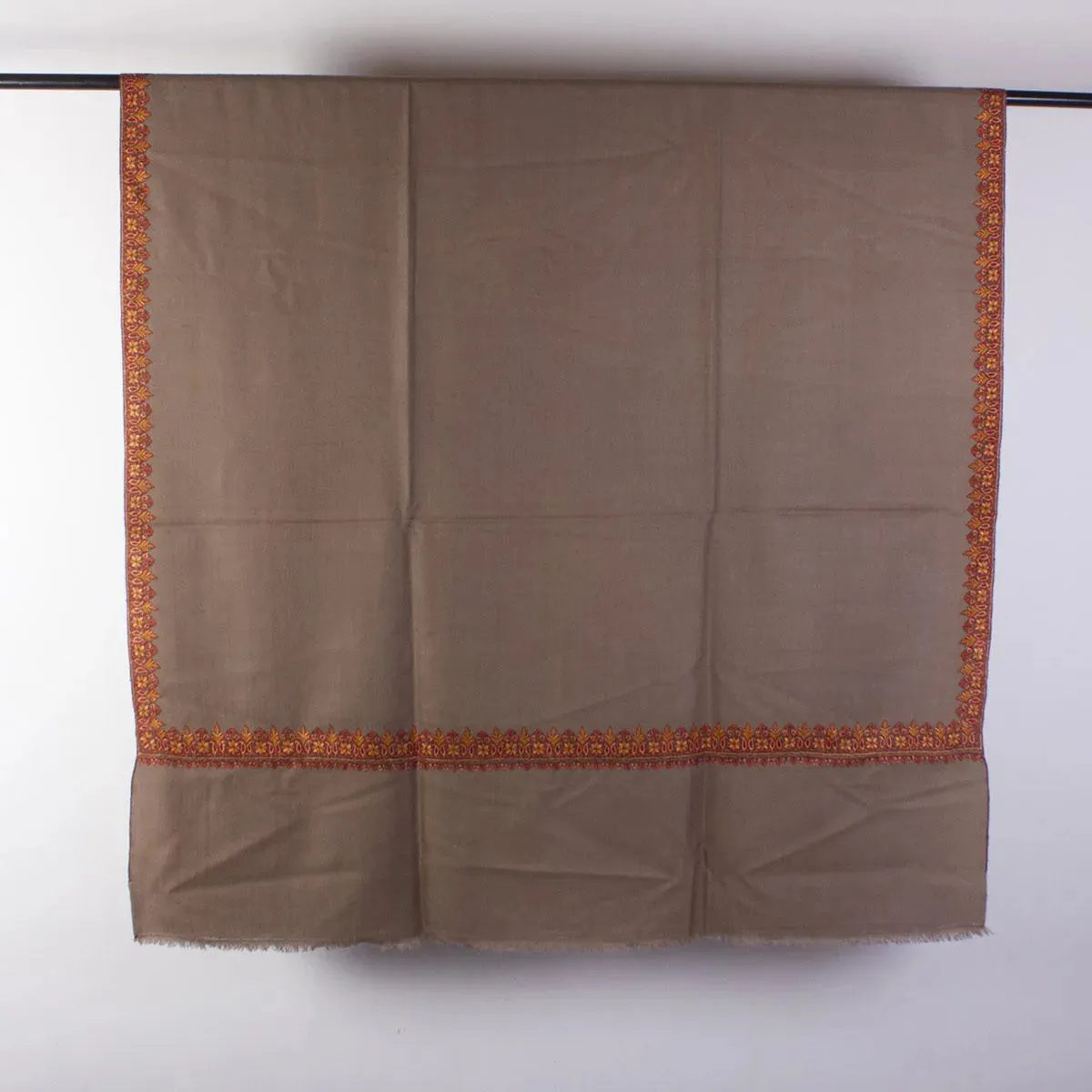 Khudrang sozni Embroidered Hashidaar Pashmina Shawl