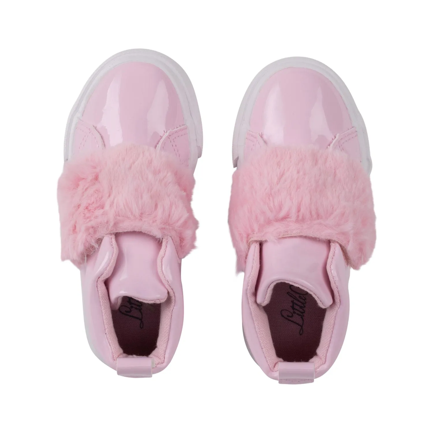 Little A Pink Fur High Tops
