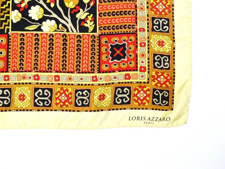 Loris Azzaro "Tree of Life" Silk Scarf