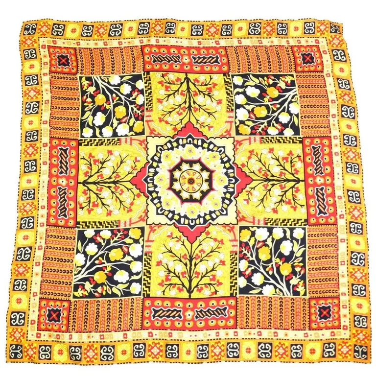 Loris Azzaro "Tree of Life" Silk Scarf
