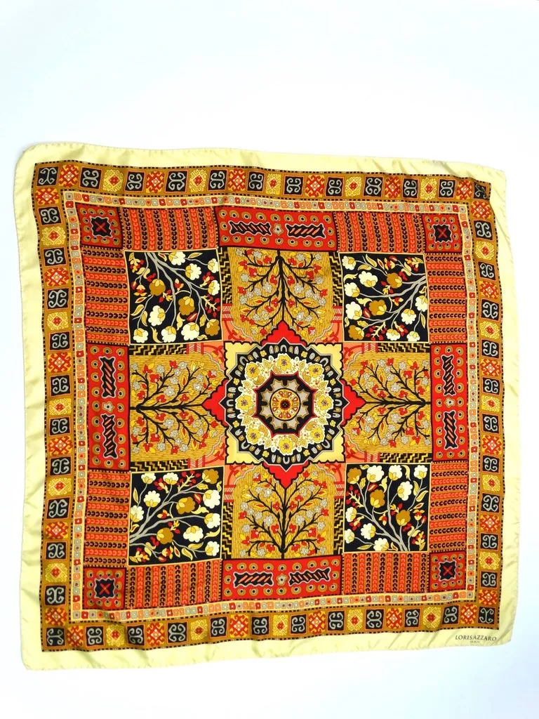 Loris Azzaro "Tree of Life" Silk Scarf