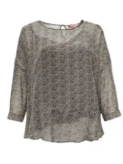 MARINA RINALDI Women's Bari Sheer Peplum Blouse $290 NWT