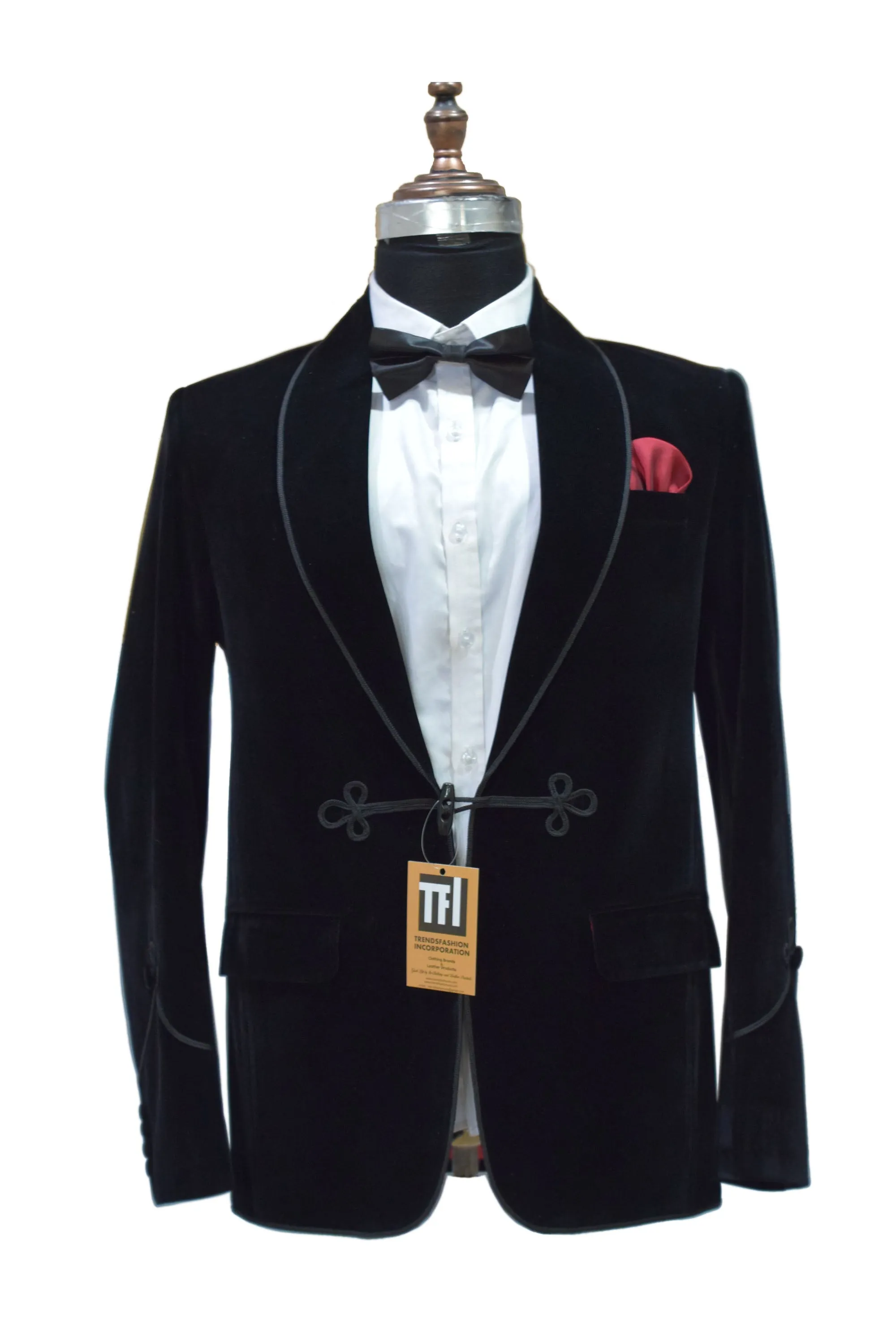 Men Black Smoking Jackets Dinner Party Wear Coats