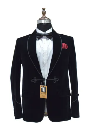 Men Black Smoking Jackets Dinner Party Wear Coats