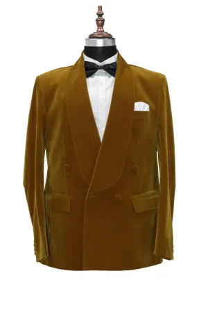 Men Golden Smoking Jacket Designer Dinner Party Wear jacket