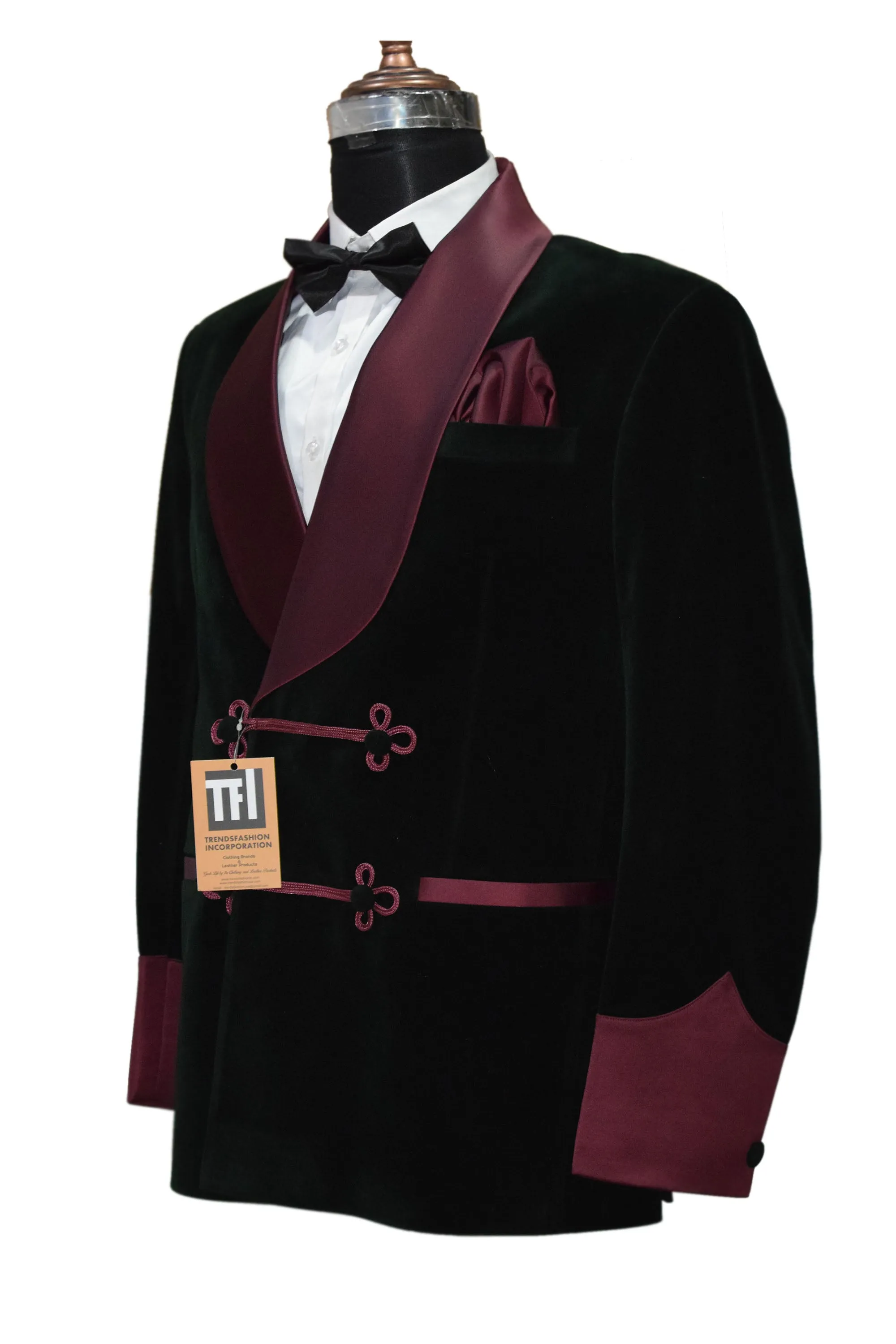Men Green Smoking Jacket Blazers Dinner Party Wear Blazers
