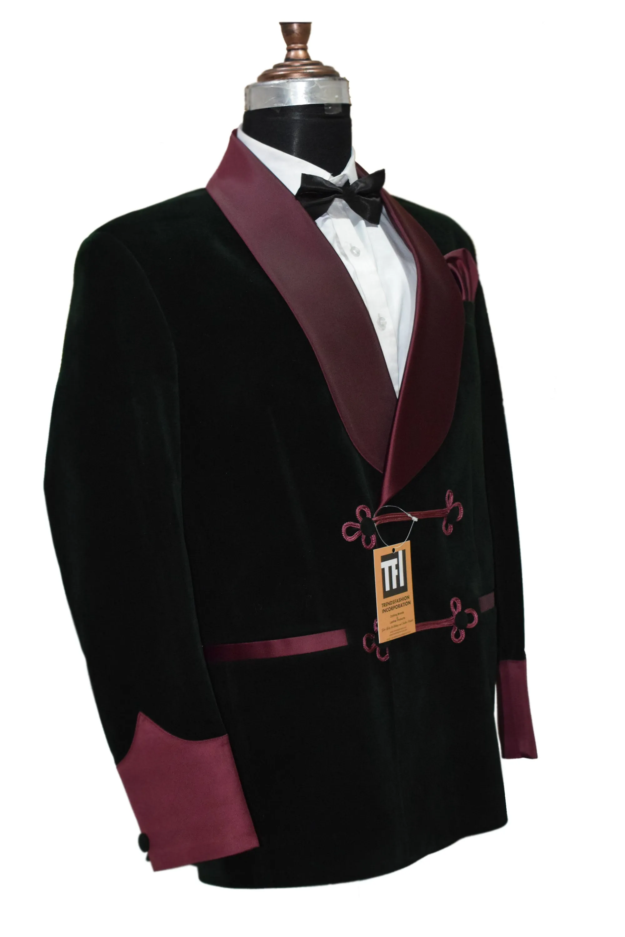 Men Green Smoking Jacket Blazers Dinner Party Wear Blazers