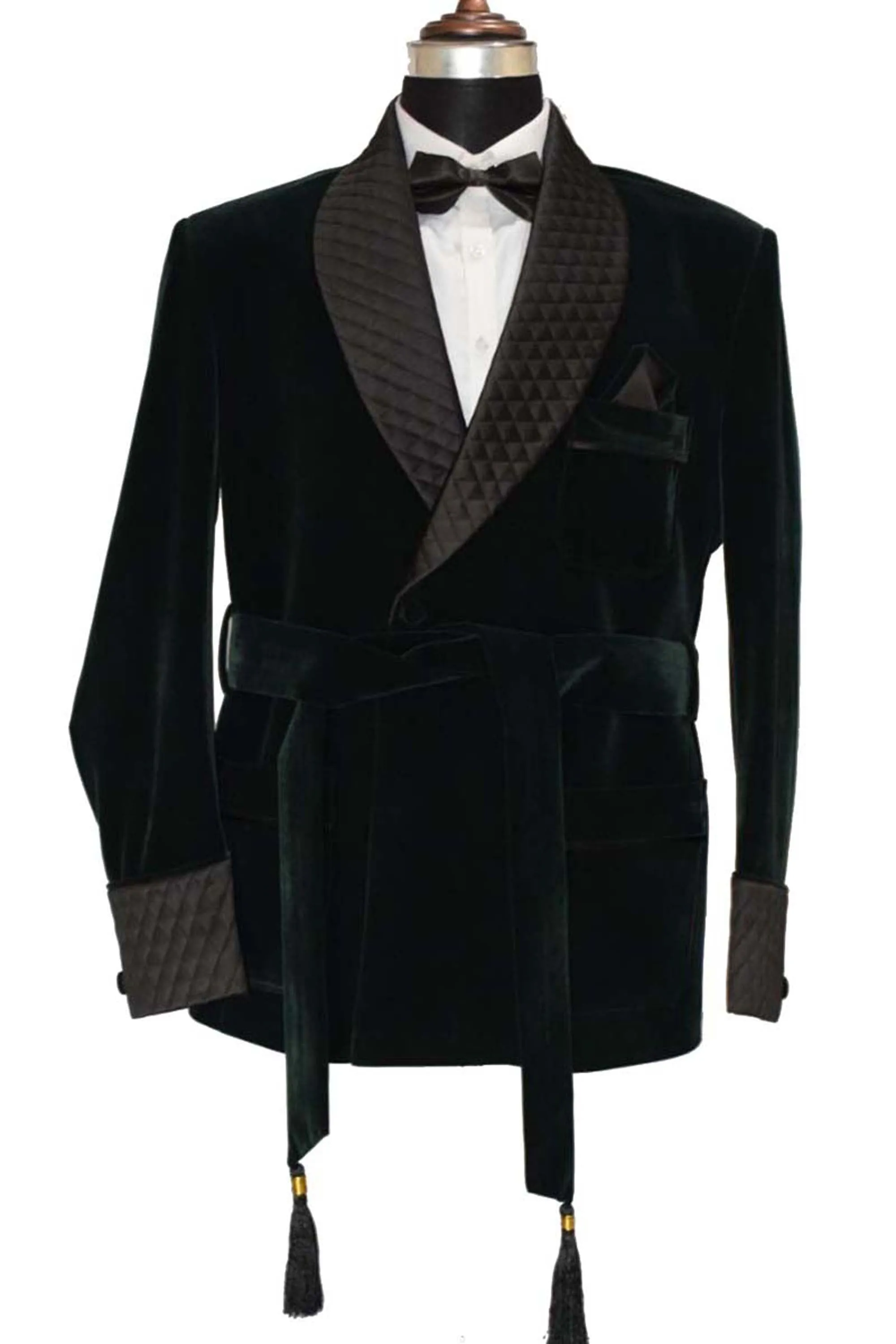 Men Green Smoking Jackets Dinner Party Wear Coats