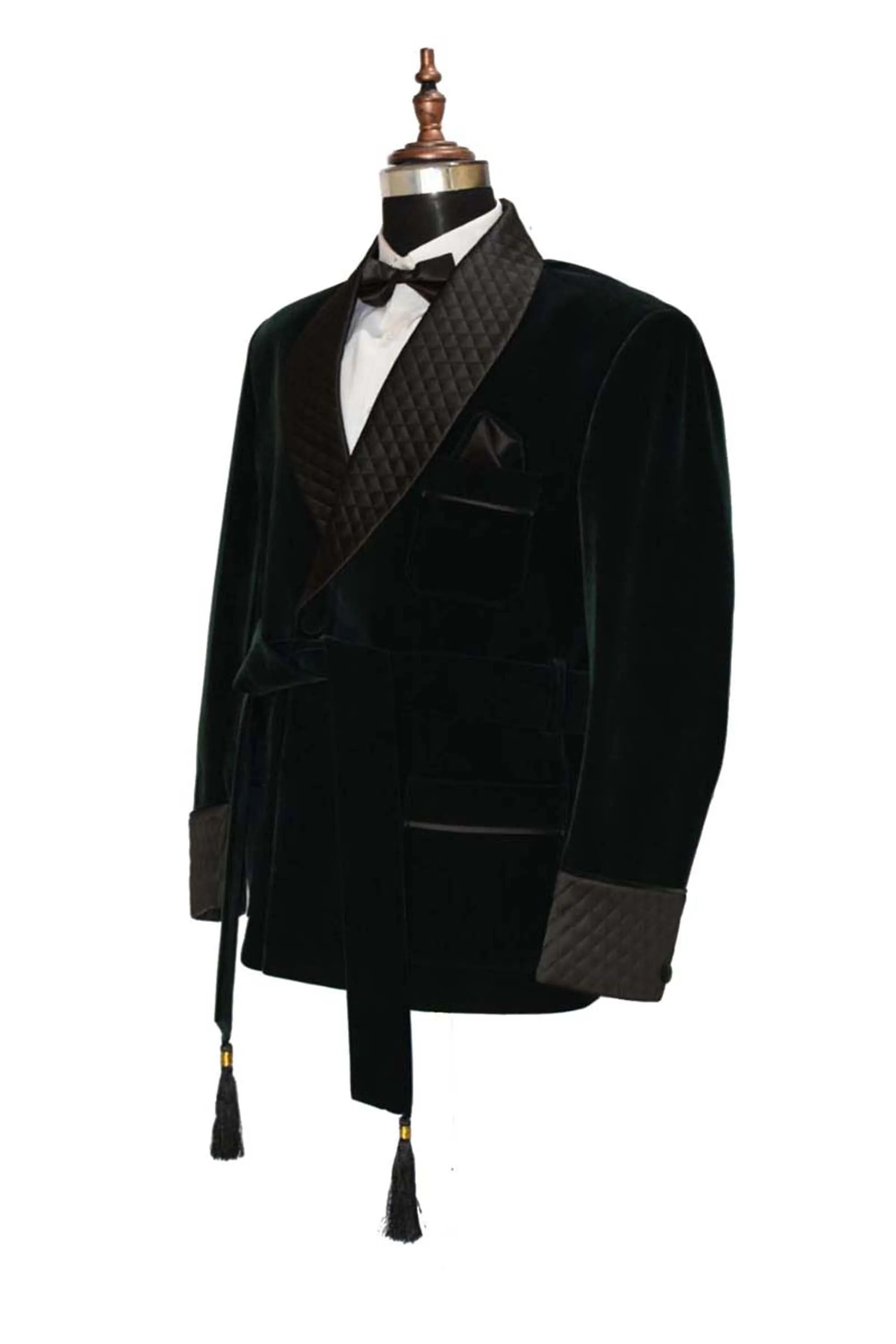 Men Green Smoking Jackets Dinner Party Wear Coats