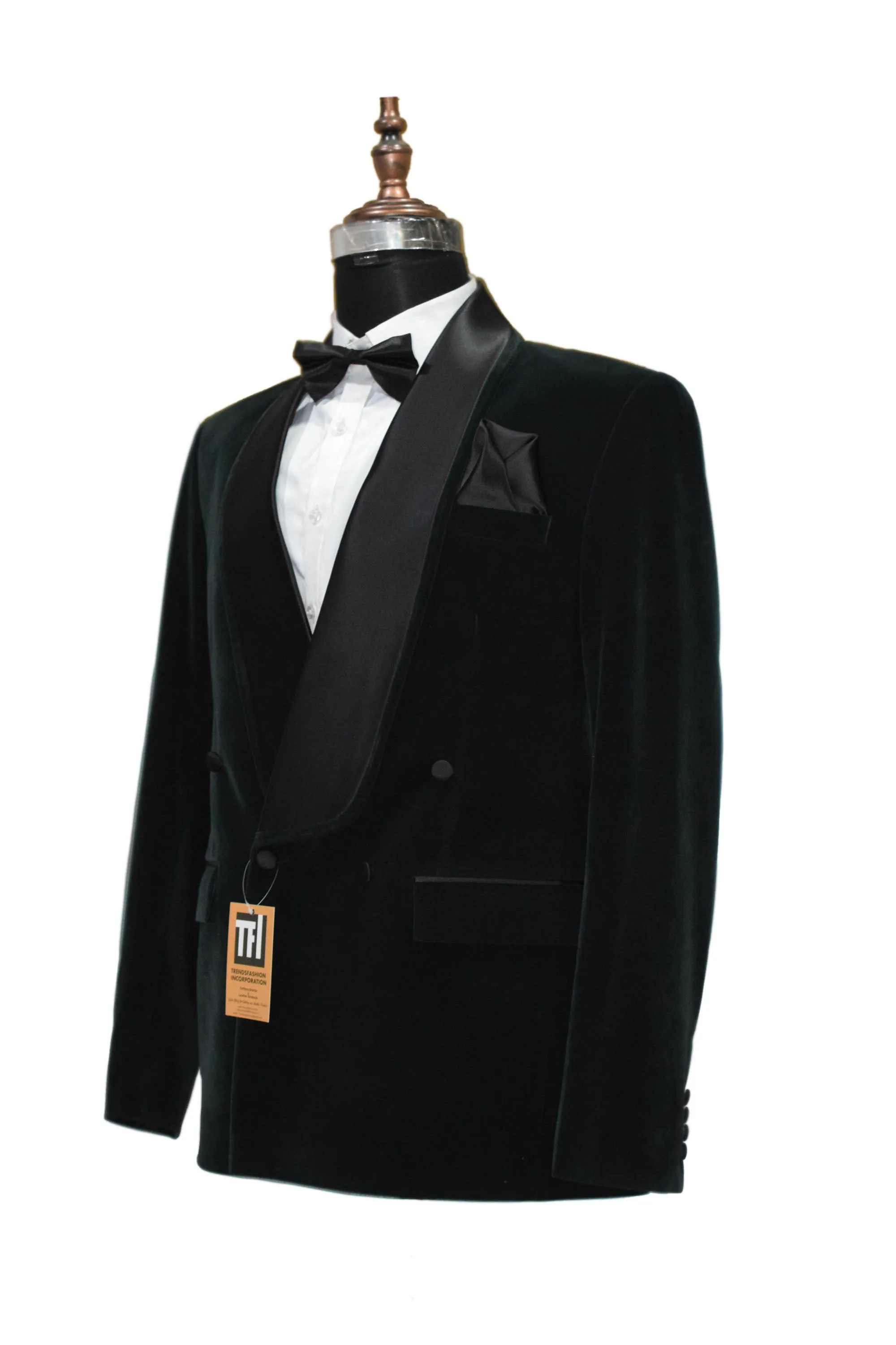 Men Green Smoking Jackets Dinner Party Wear Coats