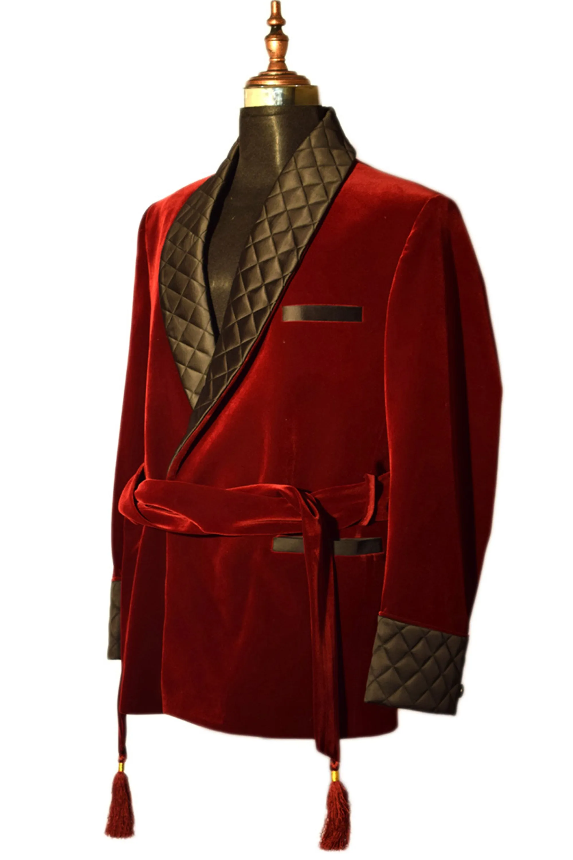 Men Maroon Smoking Jackets Dinner Party Wear Coats