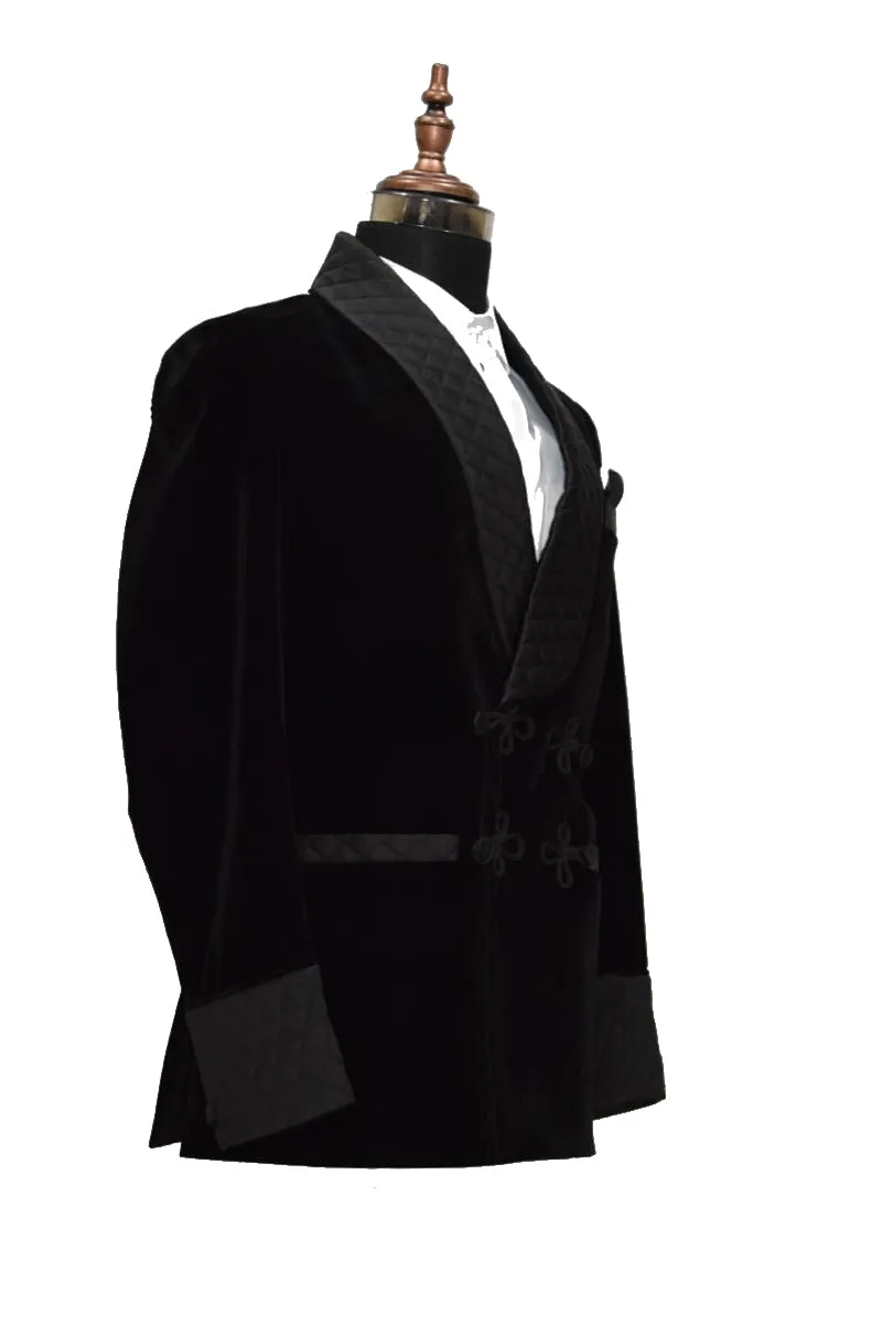 Men's Black Smoking Jackets Designer Elegant Dinner Wedding Coat