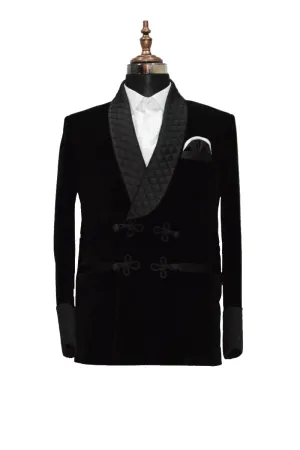Men's Black Smoking Jackets Designer Elegant Dinner Wedding Coat