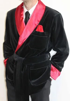 Men's Elegant Black Velvet Jacket Hosting Evening Party Wear Coats Blazers