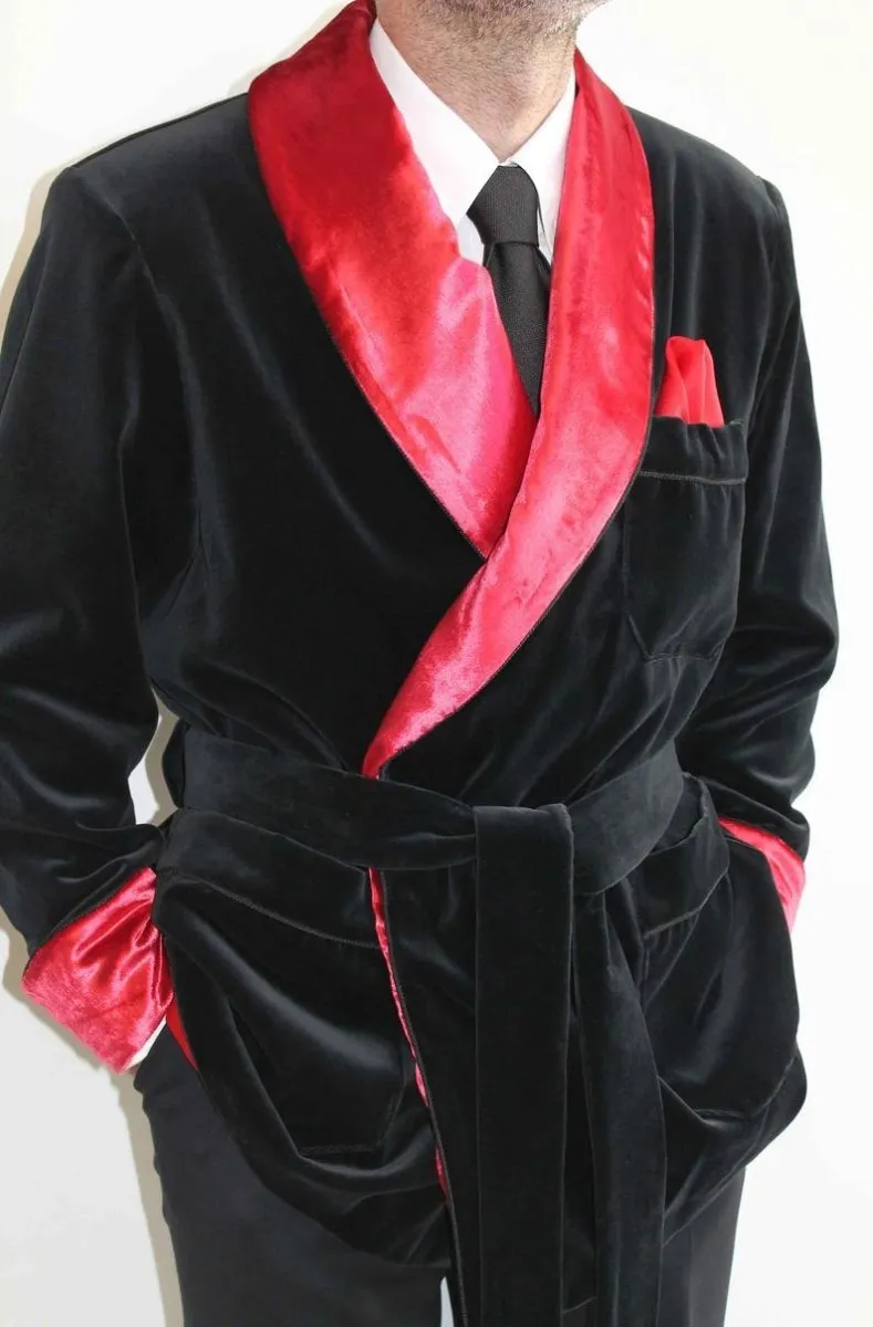 Men's Elegant Black Velvet Jacket Hosting Evening Party Wear Coats Blazers