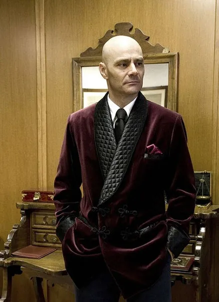 Men's Velvet Blazer Quilted Smoking Jacket - Luxurious Formal Wear
