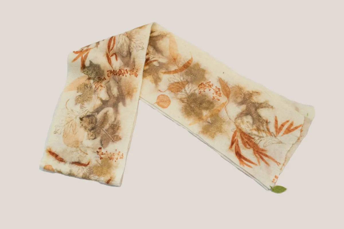 Merino Eco-print scarf
