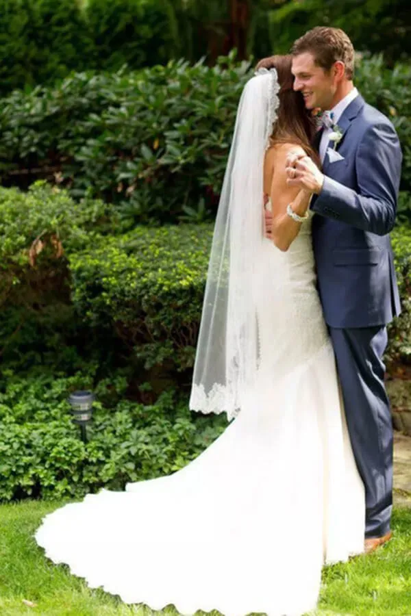Mermaid Lace Sweetheart Wedding Dresses With Train, Bridal Gowns, MW651