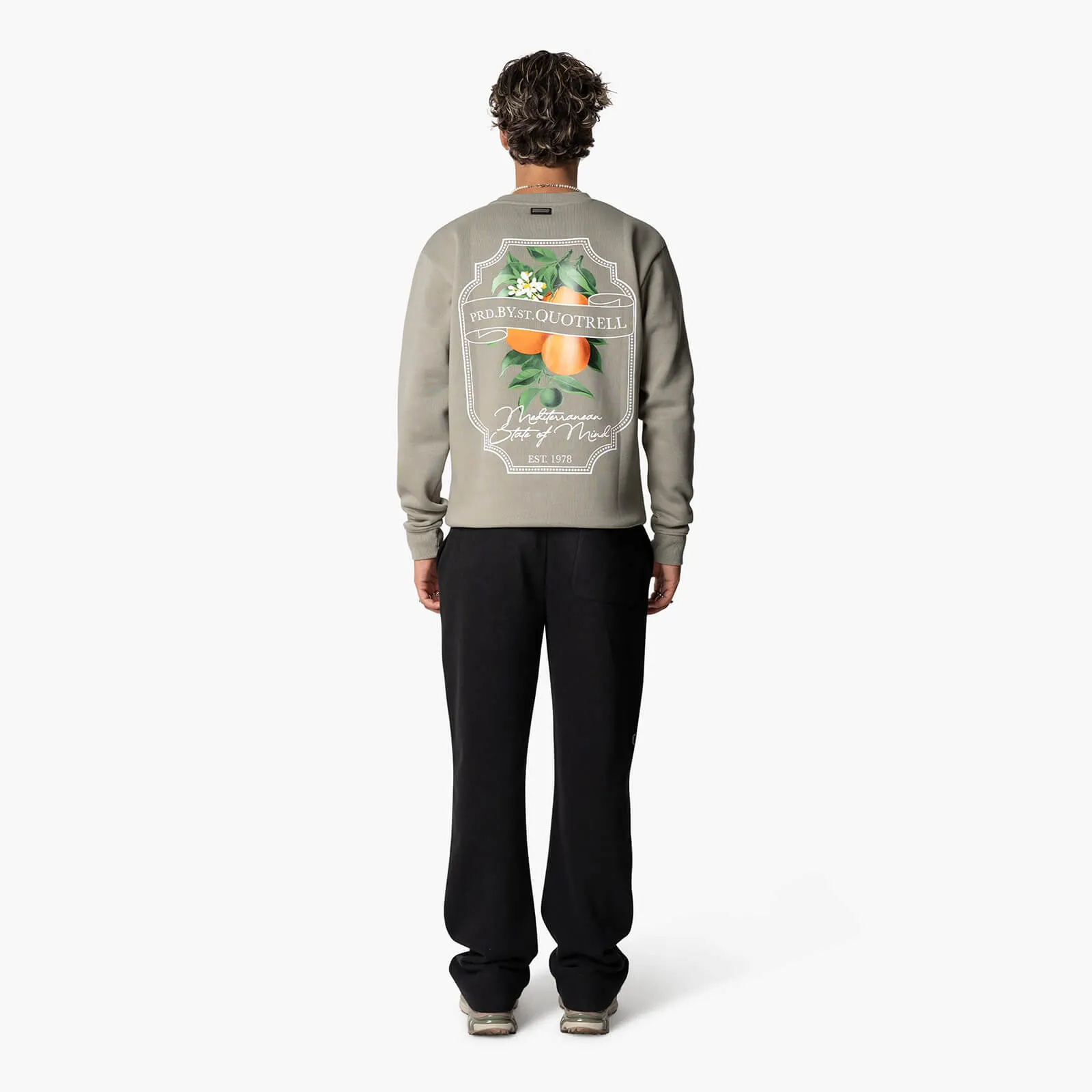 MINEOLA CREWNECK | FADED OLIVE/WHITE