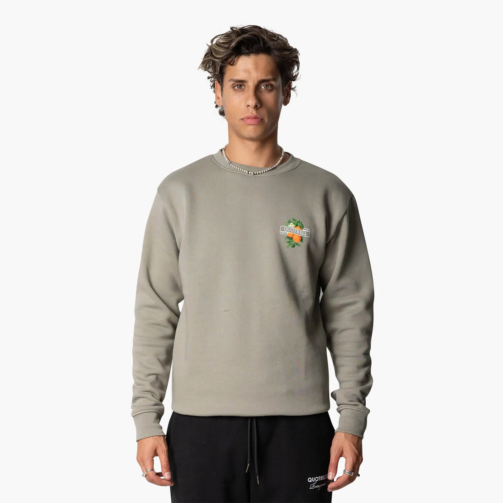 MINEOLA CREWNECK | FADED OLIVE/WHITE