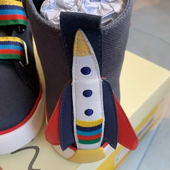 Mini Boden Space rocket high tops size 3 kids aka 32 European
