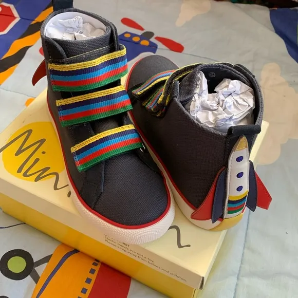Mini Boden Space rocket high tops size 3 kids aka 32 European
