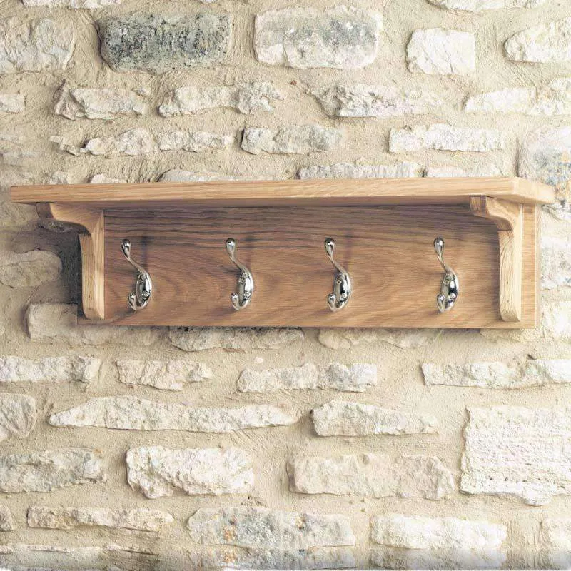 Mobel Oak Wall Mounted Coat Rack