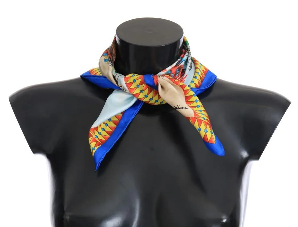 Multicolor Carretto Silk Scarf