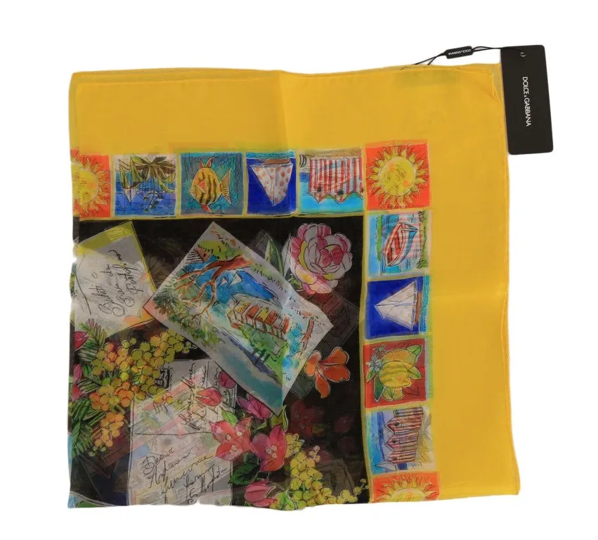 Multicolor Silk Italian Riviera Scarf