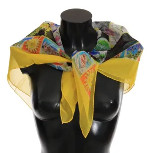 Multicolor Silk Italian Riviera Scarf