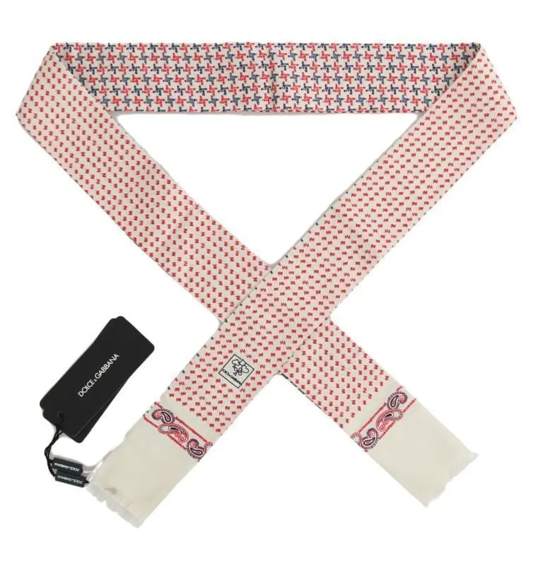 Multicolored Silk Skinny Scarf