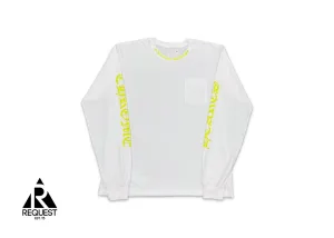 Neck Scroll L/S Tee "White Neon"