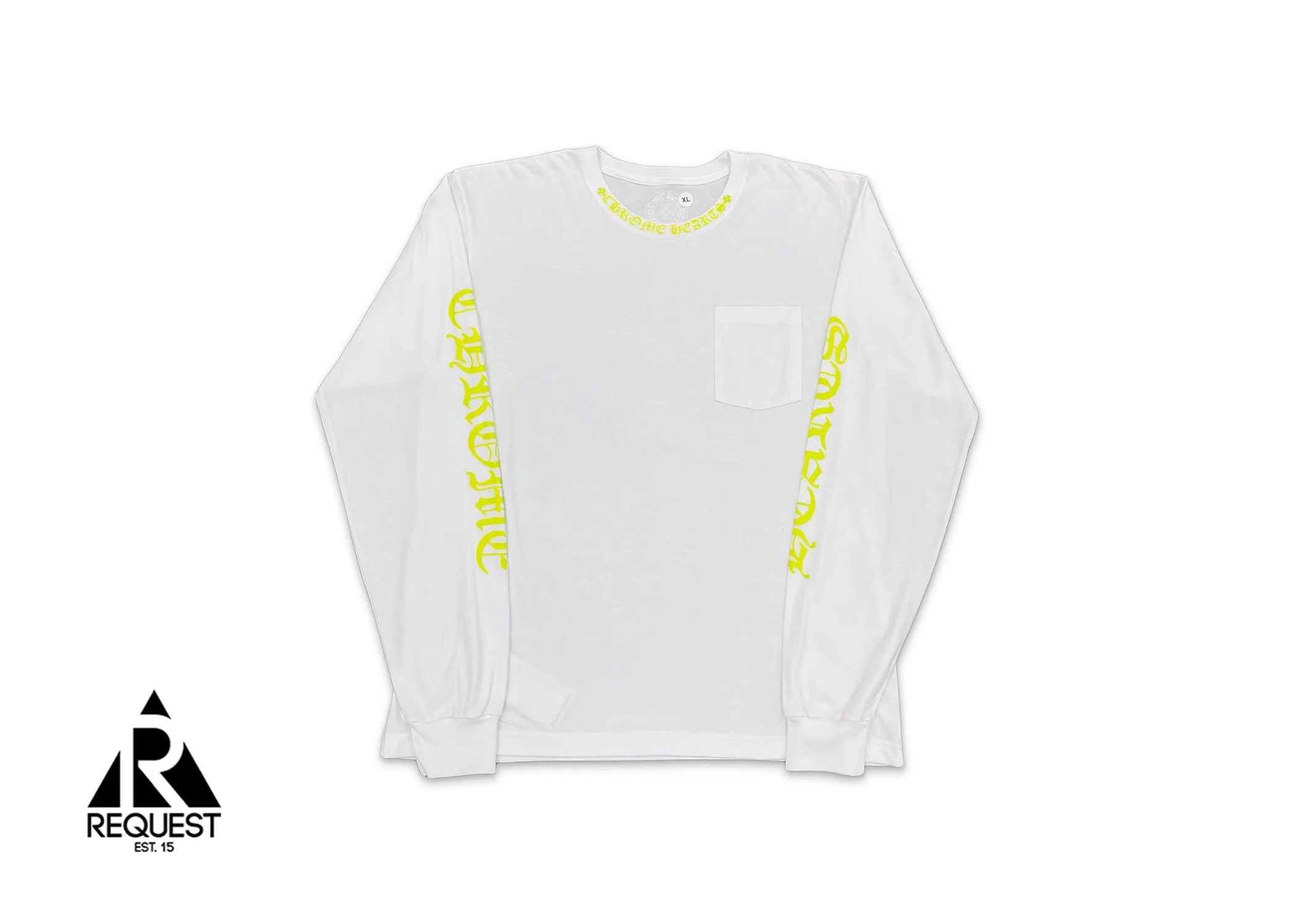 Neck Scroll L/S Tee "White Neon"
