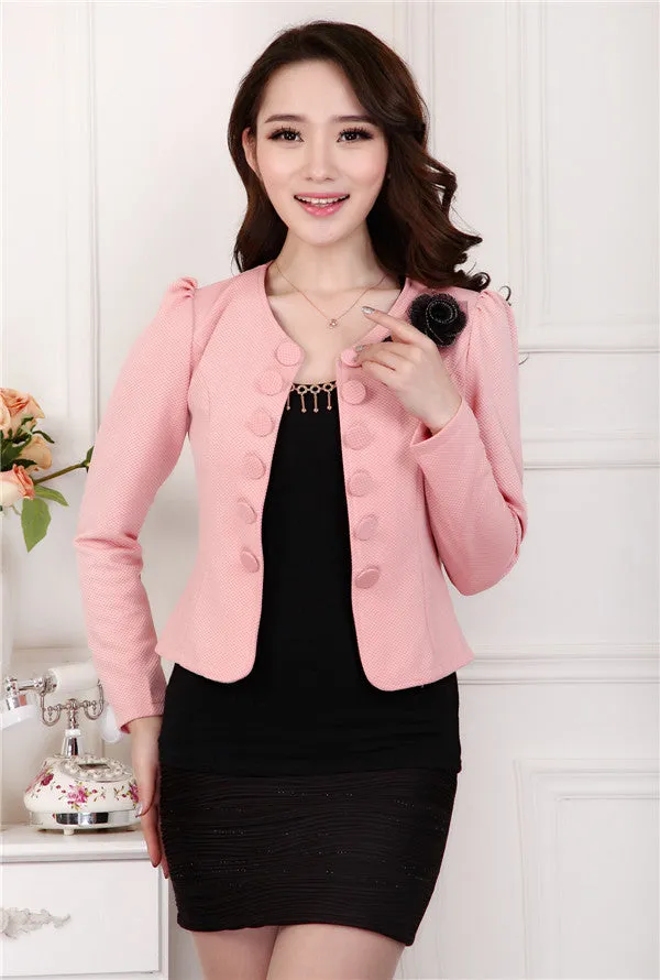 OL style slim female coat short woman clothes jackets suits coat women plus size